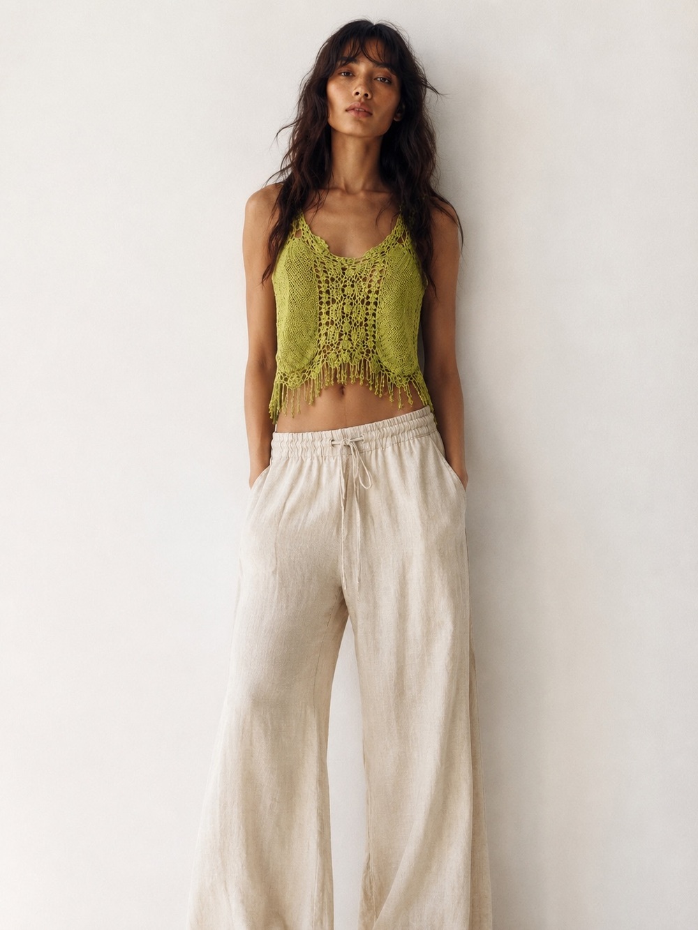 Vintage Kroshetta Green Boho Cami